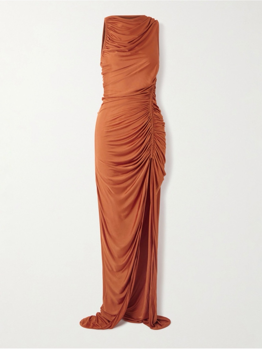 Rick Owens Svita gathered satin-jersey gown
